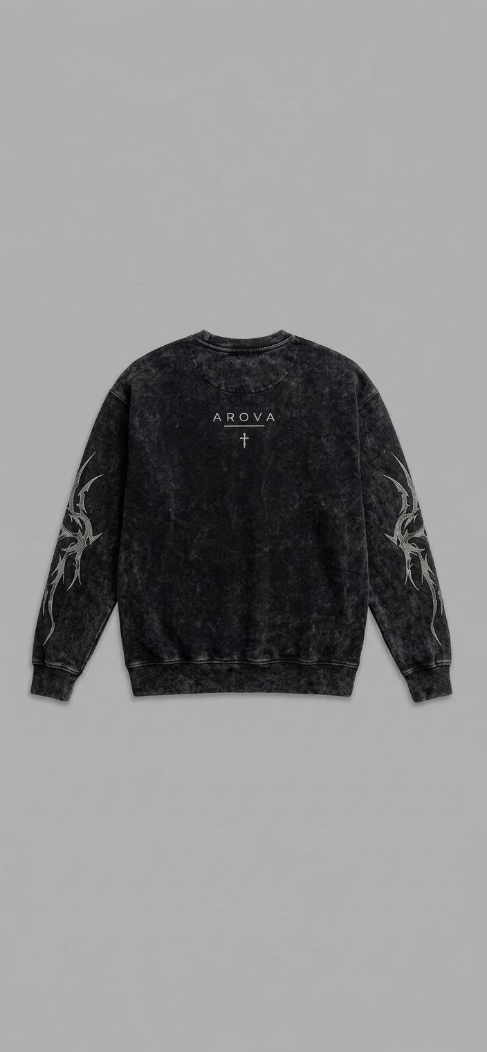 AROVA "Tribal Graphic" Oversized Sweatshirt | Premium Streetwear