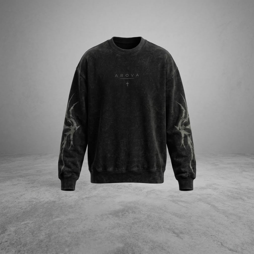 AROVA "Tribal Graphic" Oversized Sweatshirt | Premium Streetwear